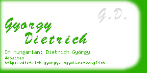 gyorgy dietrich business card