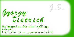 gyorgy dietrich business card
